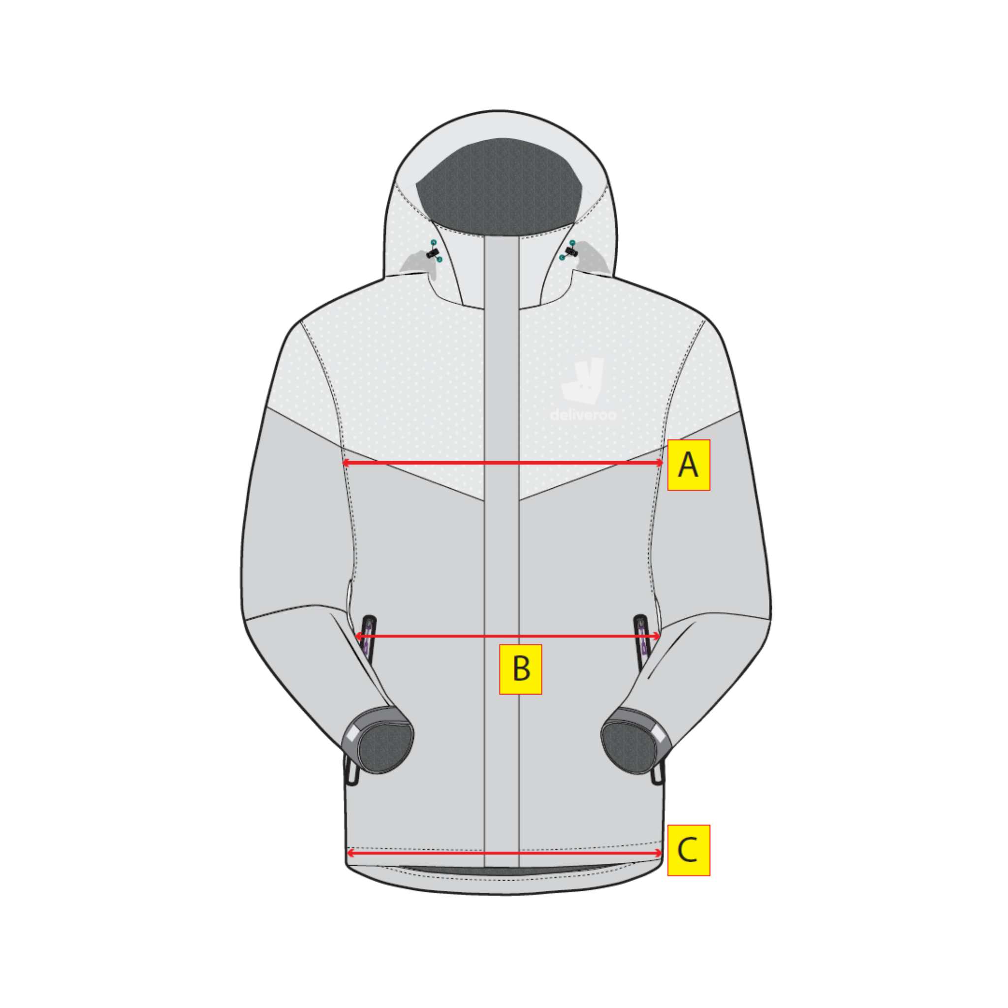 Guide des tailles : Veste imperméable